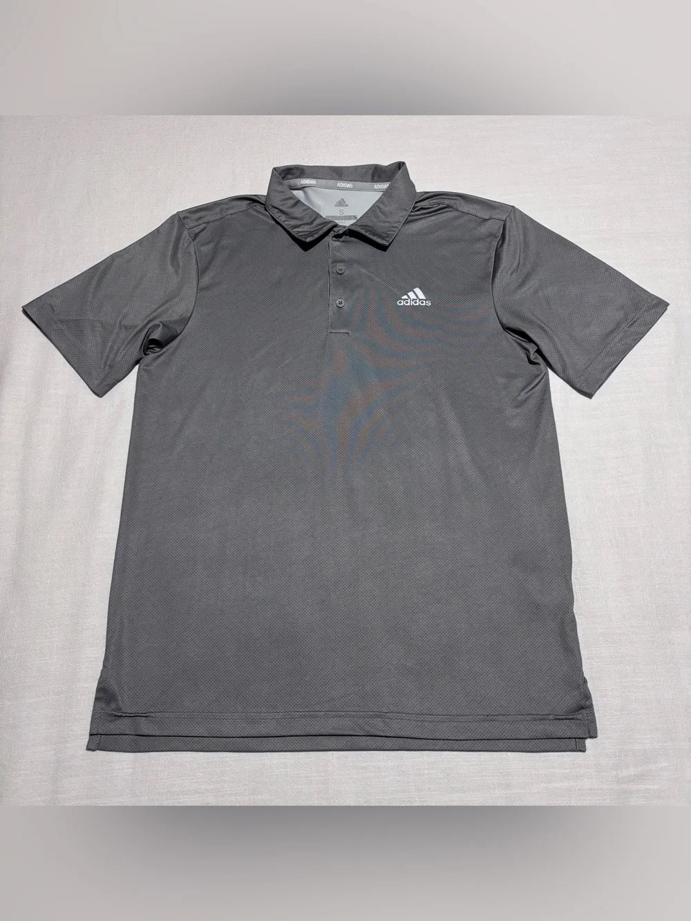 Men’s Adidas Ultimate UPF 50 Golf Polo Shirt | Gray | Size Small | ADVR0792